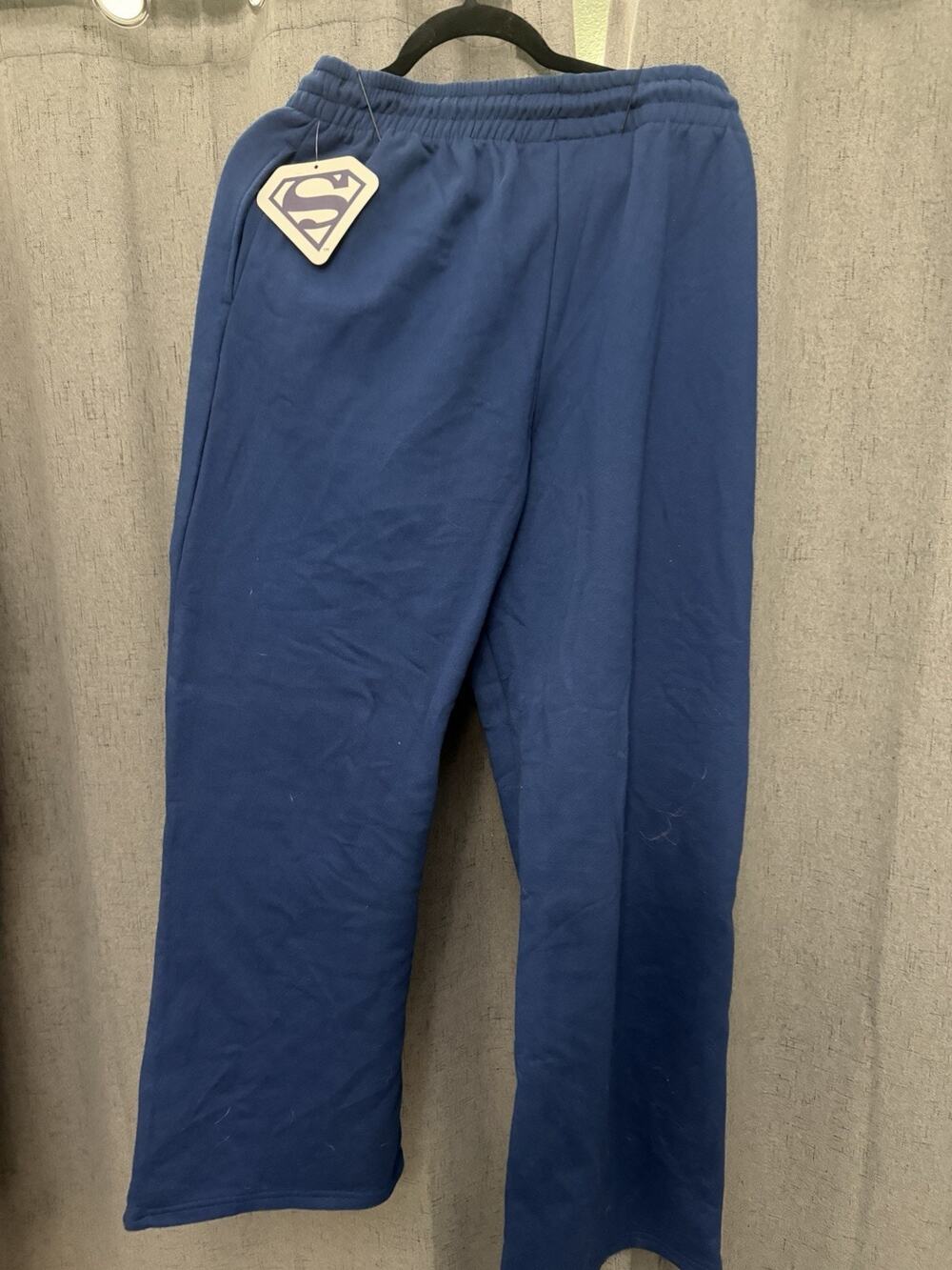 DC Superman Women's Blue Jogger Sweatpants Size XL NWT